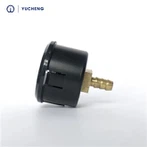 Tolok Tekanan Sambungan Belakang Keluli Hitam