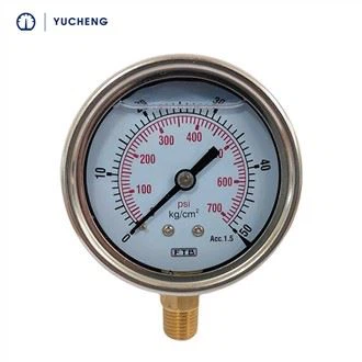 Tolok Tekanan Diisi Minyak Silikon